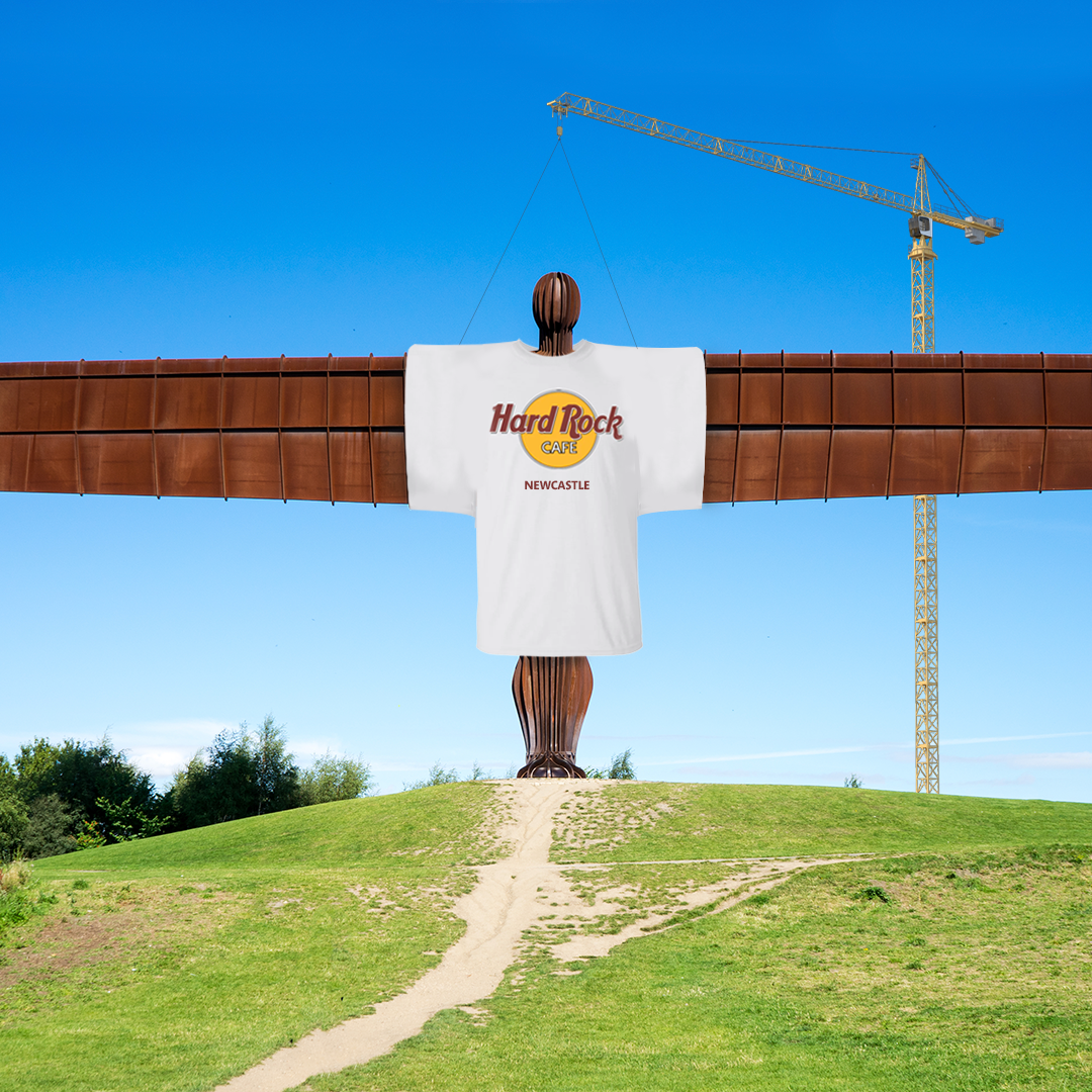 Hard Rock Cafe Newcastle Angel of the North social design