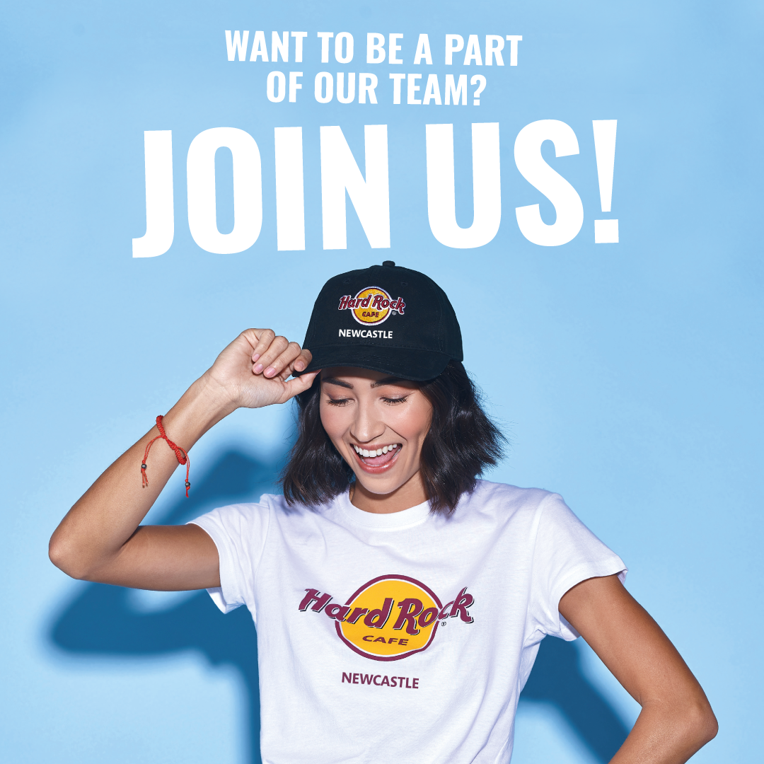 Hard Rock Cafe Newcastle Join Us social media post