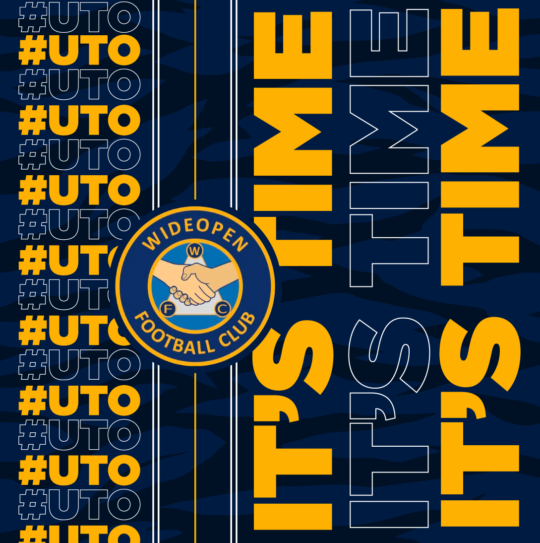 Wideopen FC match day graphic